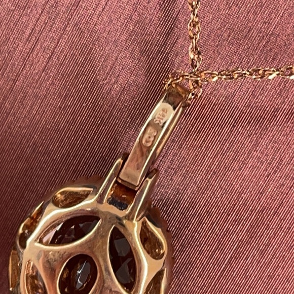 Morganite & Diamond 14kt Rose Gold Necklace - Picture 6 of 14